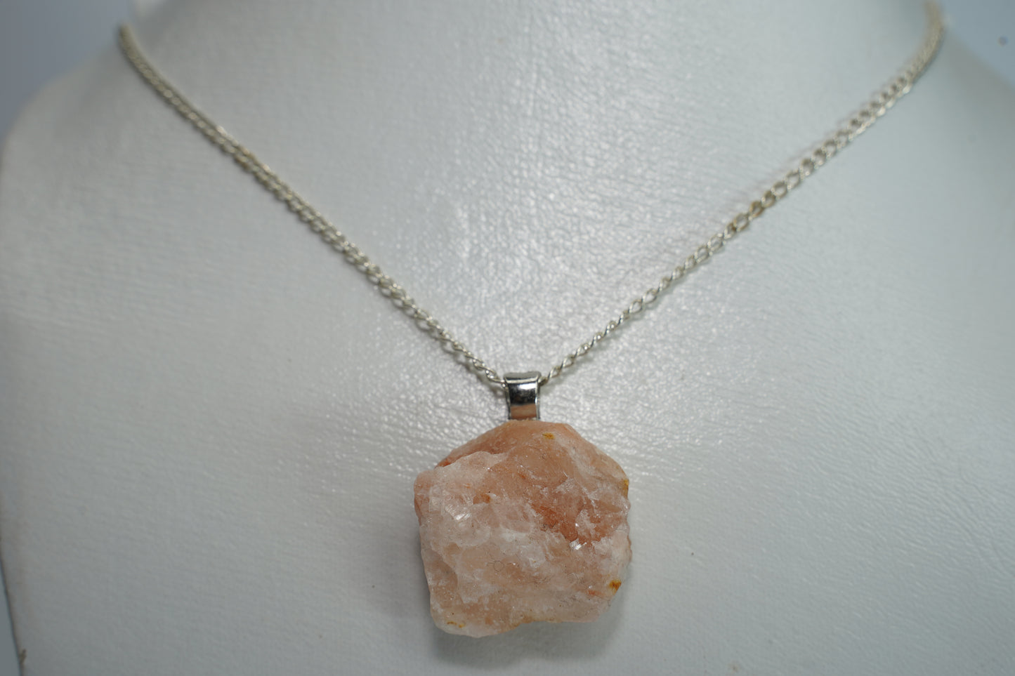 Salt Pendant on Round Alloy – Rope or Metal Chain Necklace