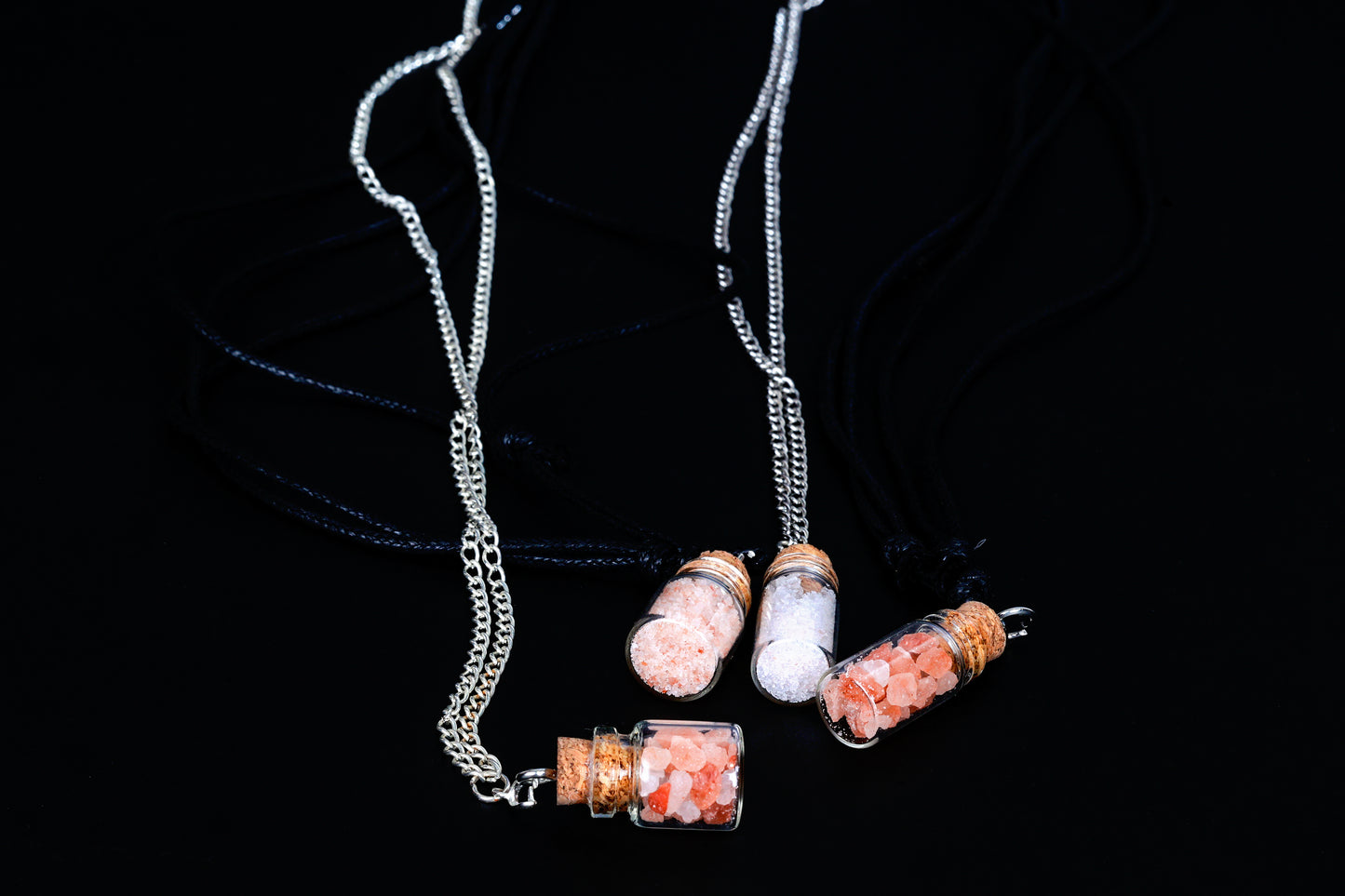 Salt Crystal Pendants Boho Chick with 25-30 inch adjustable Necklace