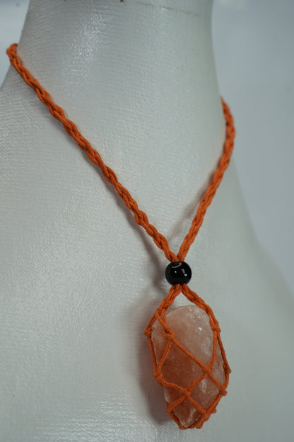 Salt Crystal Pendants Boho Chick with 25-30 inch adjustable Necklace