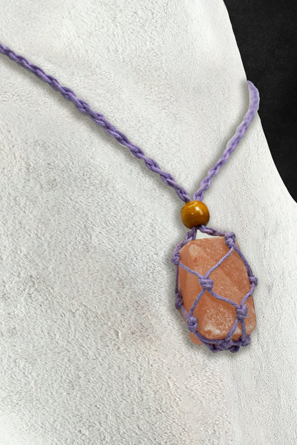 Salt Crystal Pendants Boho Chick with 25-30 inch adjustable Necklace