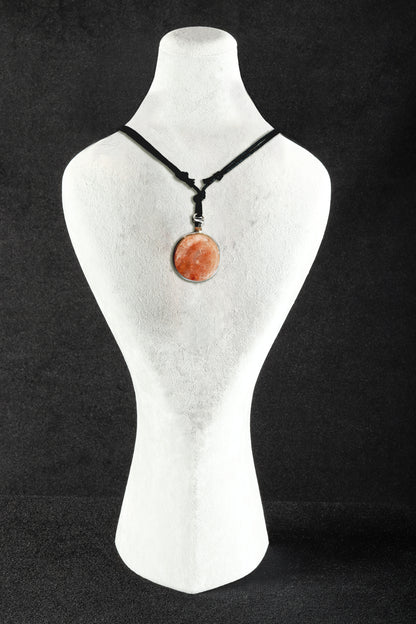 Salt Pendant on Round Alloy – Rope or Metal Chain Necklace