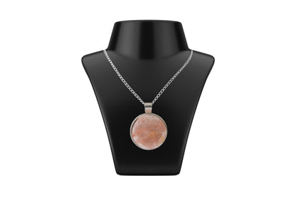 Salt Pendant on Round Alloy – Rope or Metal Chain Necklace